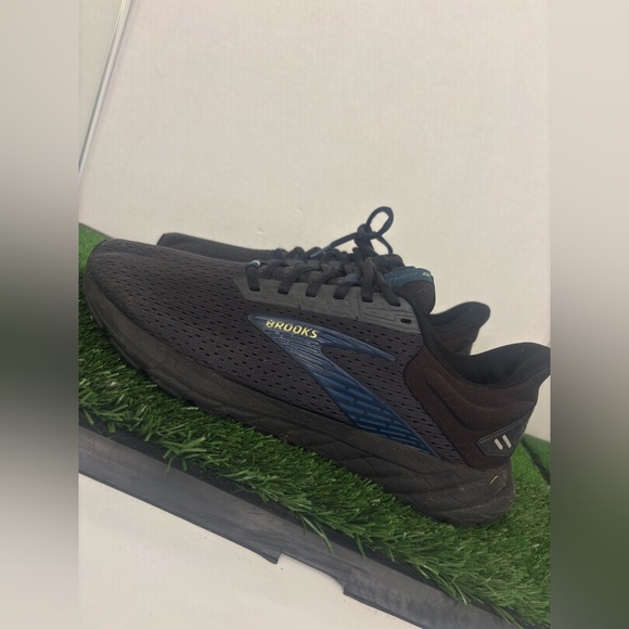 Brooks Anthem 6 Men's Sz 9.5 Ebony Black Comfort Cushion Lace Up Running Sneaker - Picture 1 of 9